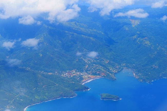 Aerial View Atuona Hiva Oa Marquesas Islands French Polynesia