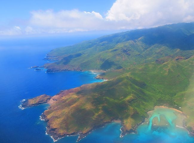 Aerial View Hiva Oa Marquesas Islands French Polynesia