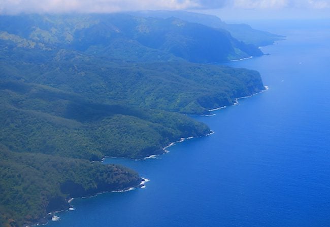 Aerial View Hiva Oa Marquesas Islands French Polynesia