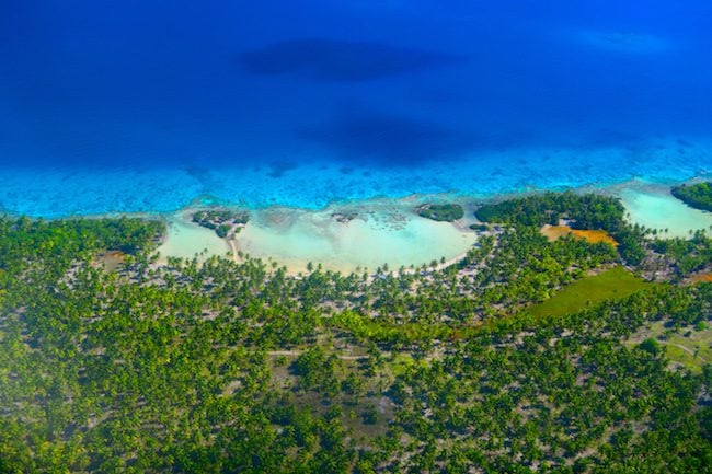 Aerial view of Rangiroa French Polynesia