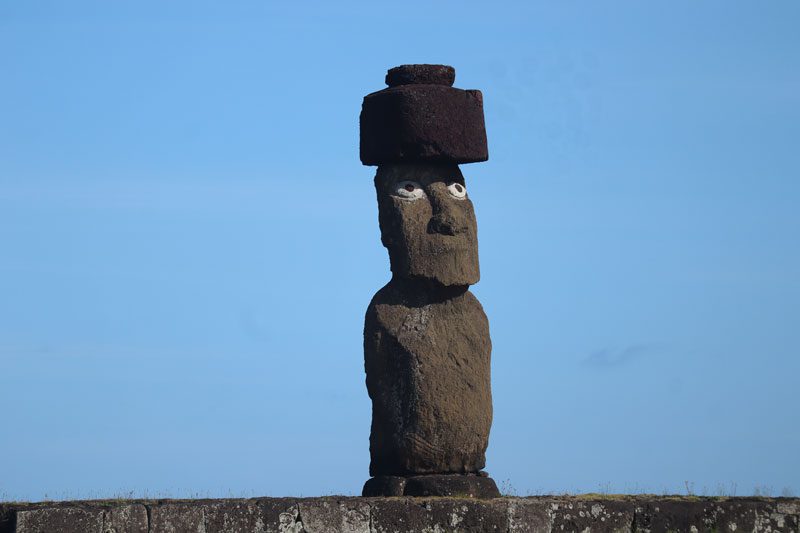 Ahu Ko Te Riku - fully restored moai - Ahu Tahai - Easter Island