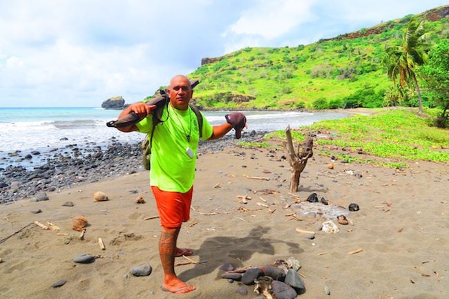 Alvane on the beach Nuku Hiva Marquesas Islands French Polynesia