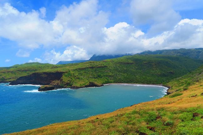 Alvarado Valley Nuku Hiva coastline Marquesas Islands French Polynesia