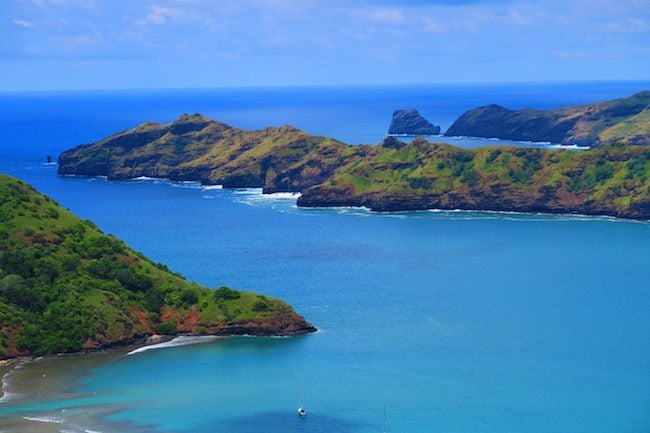 Anaho Bay closeup Nuku Hiva Marquesas Islands French Polynesia