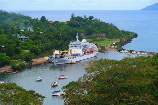 Aranui ship Hiva Oa Marquesas Islands French Polynesia