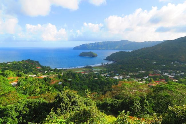 Calvaire Cemetery Hiva Oa Marquesas Islands French Polynesia view