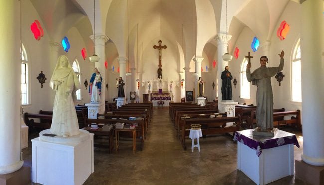 Church in Kalaupapa Leprosy Colony - Molokai Hawaii