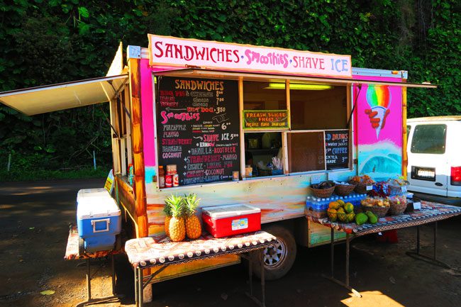 Colofrul fruit and shave ice truck Kauai - Hawaii