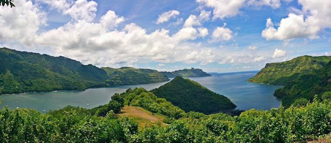 Controleur Bay panoramic view Nuku Hiva Marquesas Islands French Polynesia