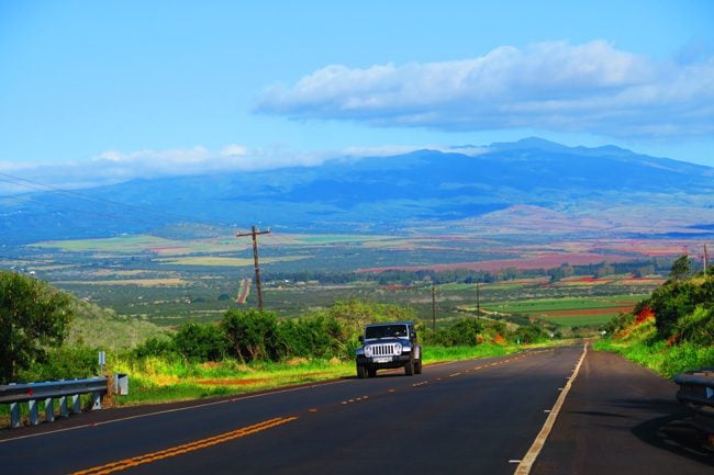 Driving in Molokai Hawaii