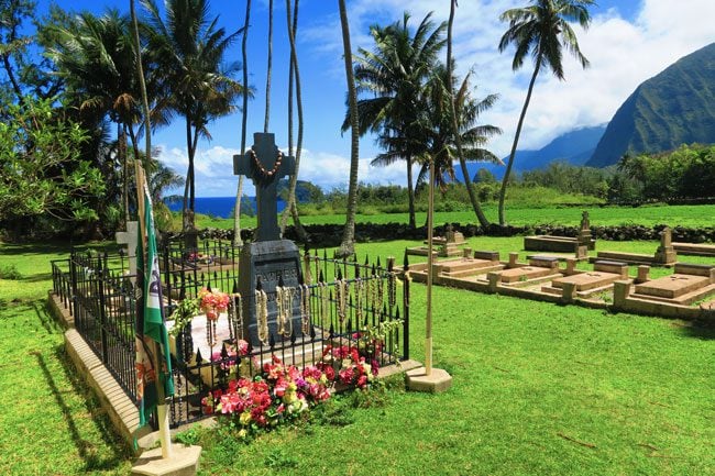 Father Damien Grave site - Kalaupapa Molokai Hawaii