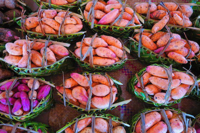 Food baskets in Port Vila Central Market - Vanuatu