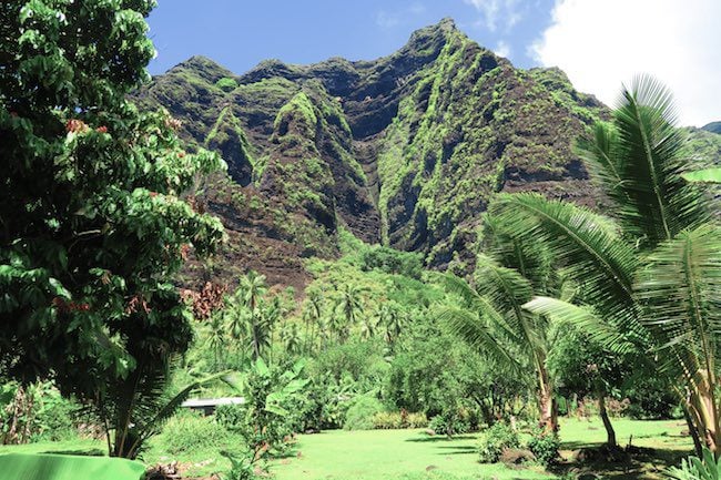 Hakaui Valley Vaipo Waterfall hike cliffs Nuku Hiva Marquesas Islands French Polynesia