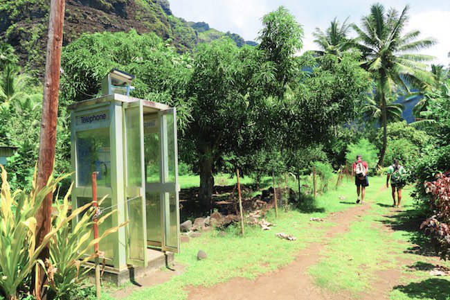 Hakaui Valley Vaipo Waterfall hike payphone Nuku Hiva Marquesas Islands French Polynesia