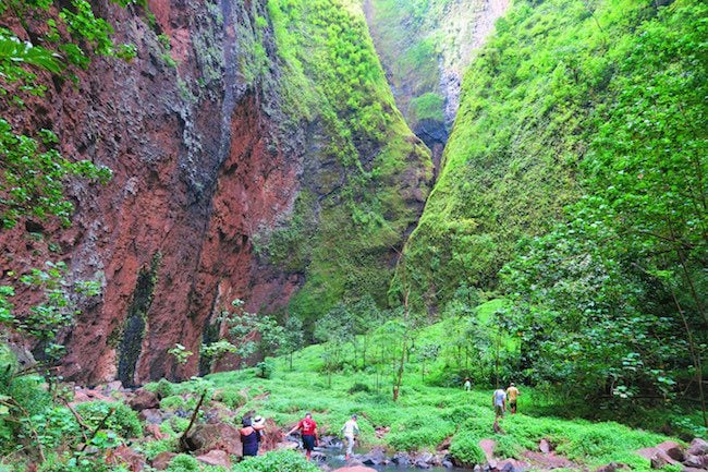 Hakaui Valley approaching Vaipo Waterfall Nuku Hiva Marquesas Islands French Polynesia