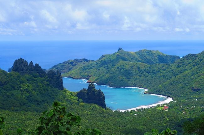 Hatiheu Bay village Nuku Hiva Marquesas Islands French Polynesia