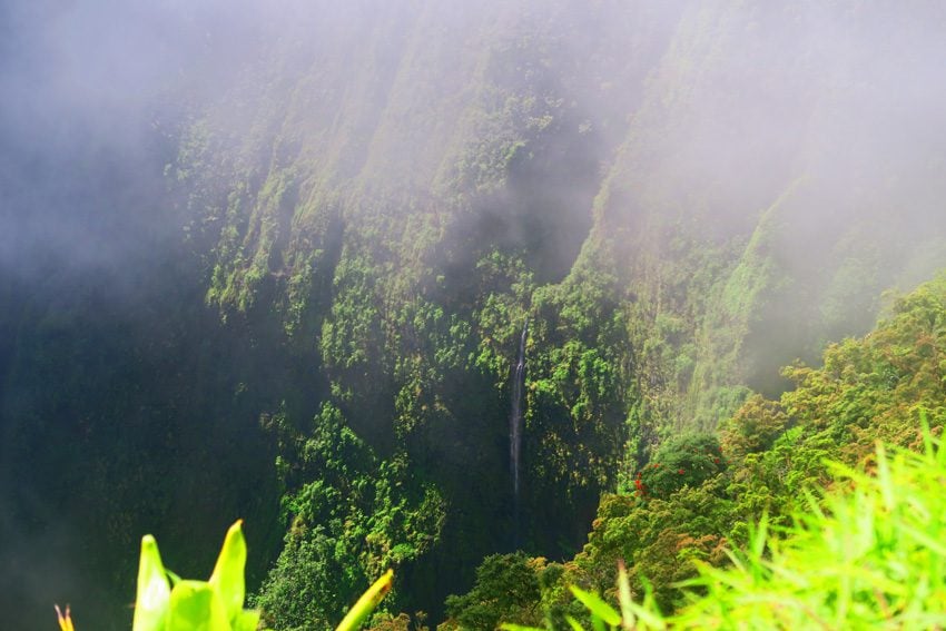 Hidden waterfall - Mount Aorai Hike - Tahiti - French Polynesia