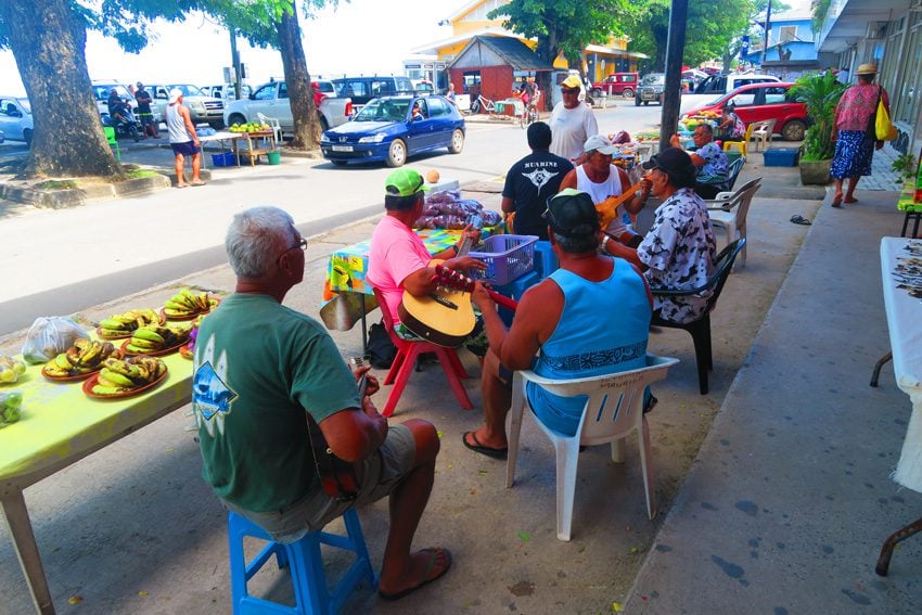 Huahine - French Polynesia - Band in Fare Village