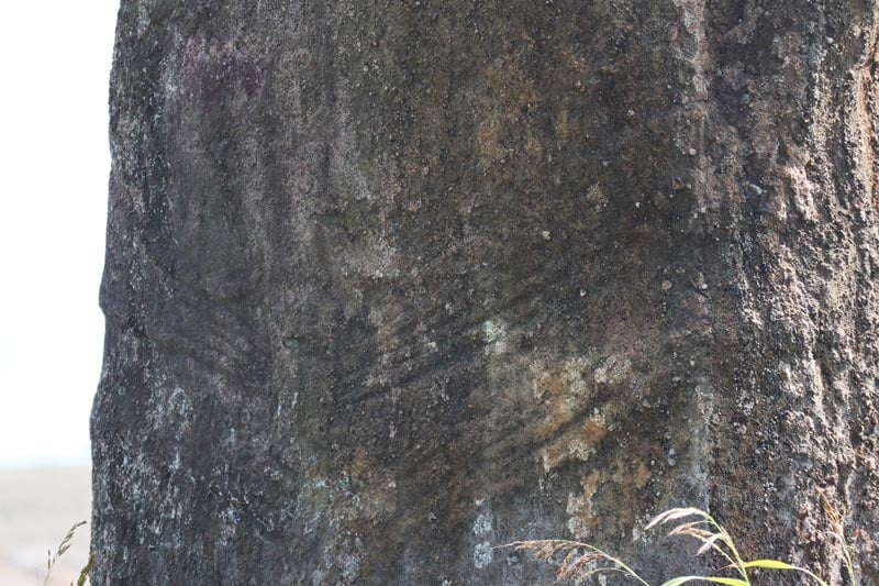 Huri a Urenga deformed two handed moai - Easter Island