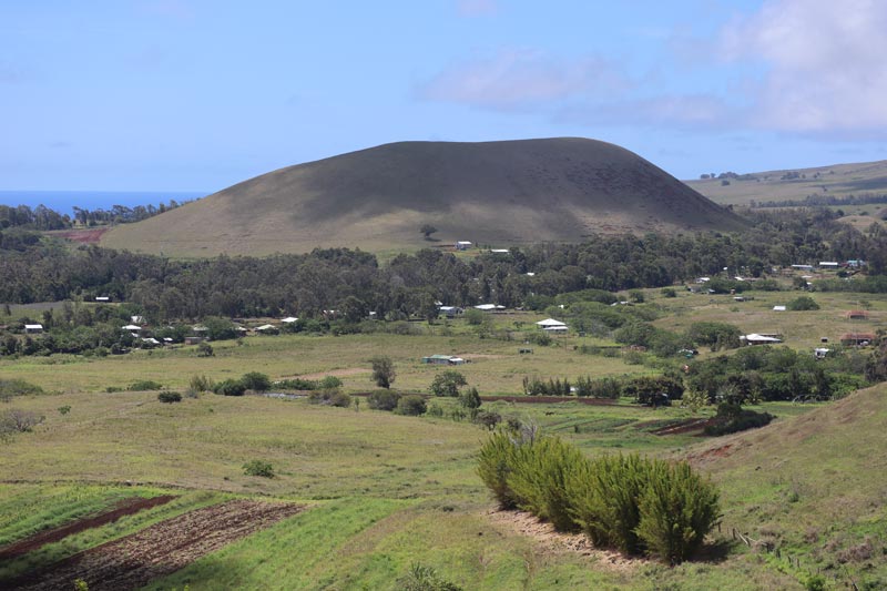 Landscape of Easter Island from Puna Pau - Easter Island