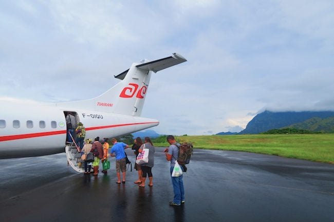 Leaving Hiva Oa Marquesas Islands French Polynesia air tahiti