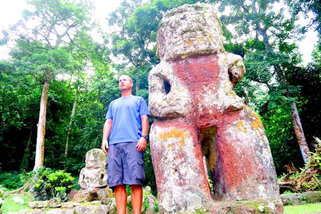 Lipona archeological site Hiva Oa Marquesas Islands French Polynesia massive tiki