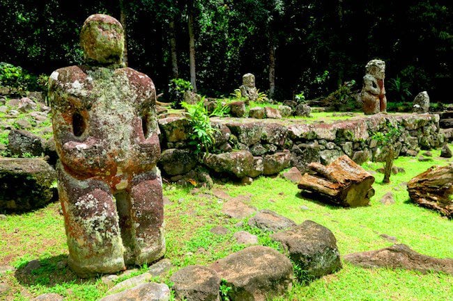 Lipona archeological site Hiva Oa Marquesas Islands French Polynesia six fingered tiki