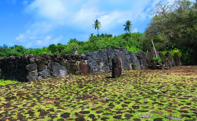 Marae Taputapuatea Raiatea Island French Polynesia alter