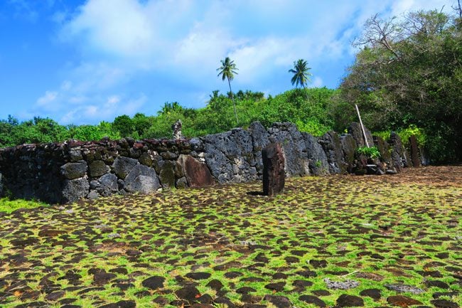 Marae Taputapuatea Raiatea Island French Polynesia alter