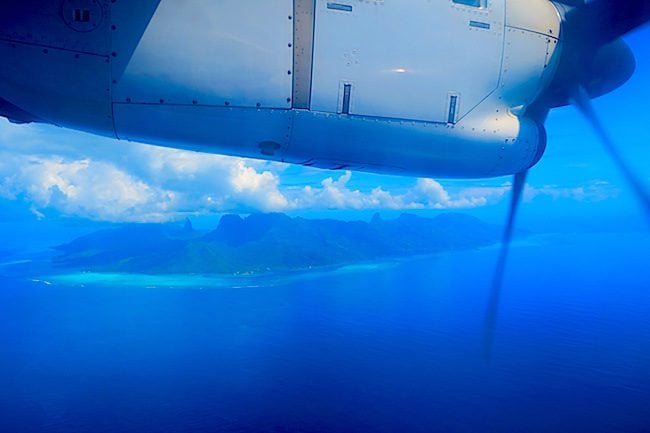 Moorea Island from the air French Polynesia