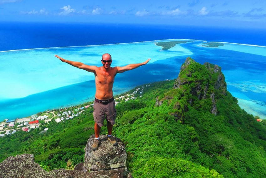 Mount Teurafaatiu Hike - Maupiti - French Polynesia - Selfie in Summit