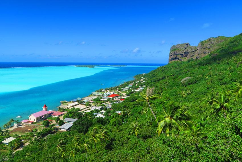 Mount Teurafaatiu Hike - Maupiti - French Polynesia - View of Village