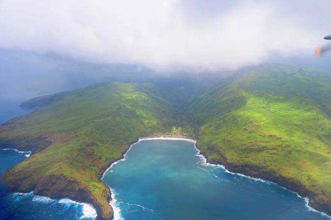 Nuku Hiva Marquesas Islands French Polynesia from the air