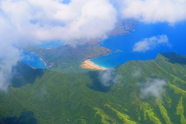 Nuku Hiva Marquesas Islands French Polynesia from the air