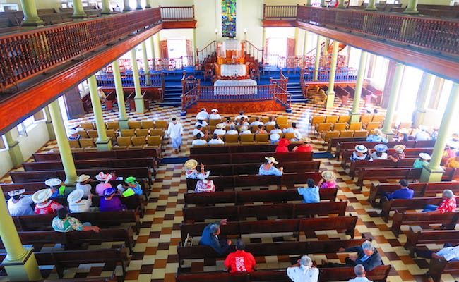 Paofai Temple Papeete Tahiti French Polynesia - interior
