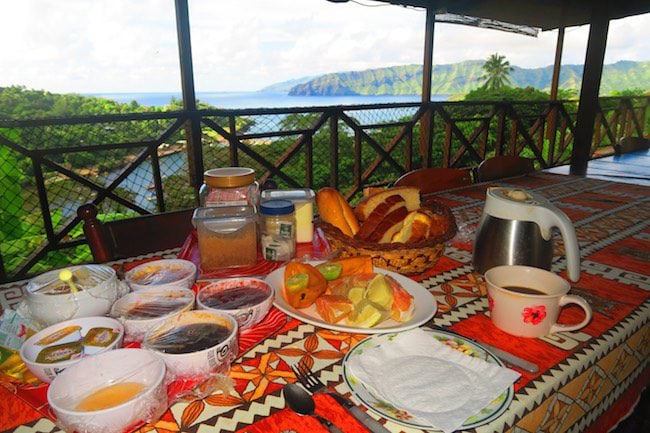 Pension Kanahau chez Tania Hiva Oa Marquesas Islands French Polynesia breakfast