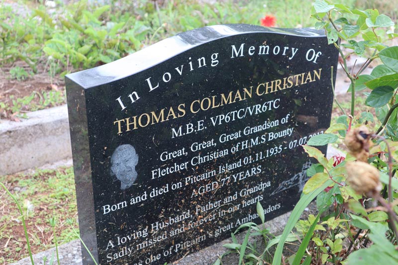 Pitcairn Island - grave of fletcher christian realtive