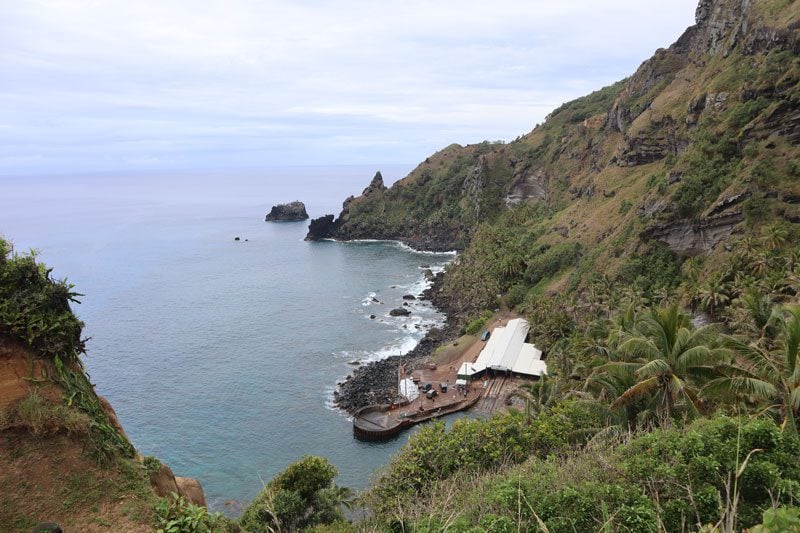 Pitcairn Island - view of landing area