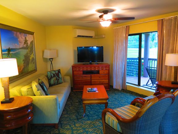 Princeville Kauai accommodation - Wyndham Ka ‘Eo Kai Hawaii - living room