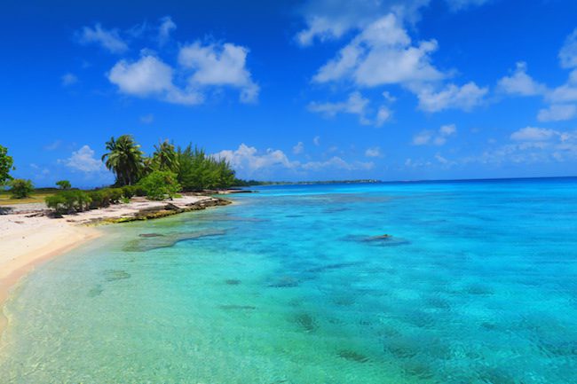 Public beach in Rangiroa French Polynesia