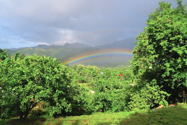 Rainbow Nuku Hiva Marquesas Islands French Polynesia