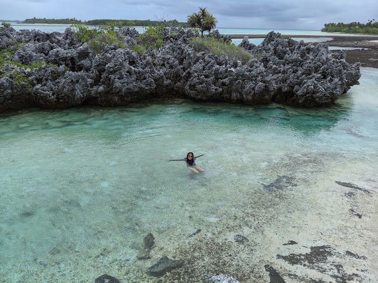 Reef Island ile aux recifs Rangiroa French Polynesia