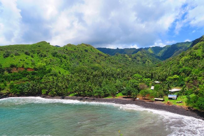 Road trip Hiva Oa Marquesas Islands French Polynesia Motuua Bay