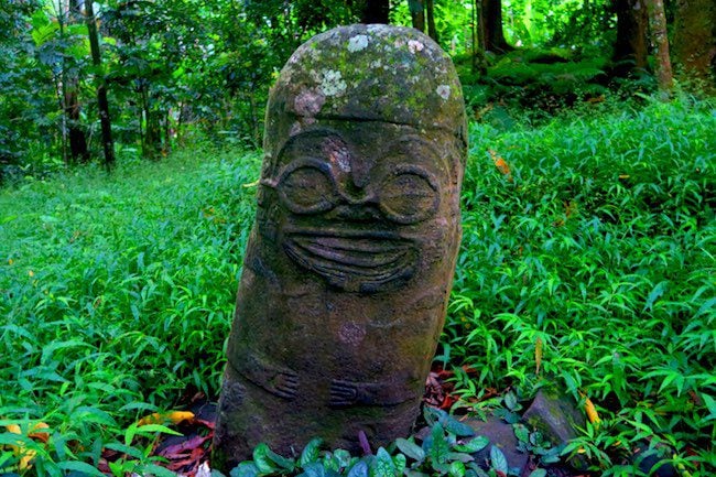 Smiling Tiki Hiva Oa Marquesas Islands French Polynesia