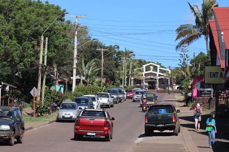 Street in Hanga Roa - Easter Island