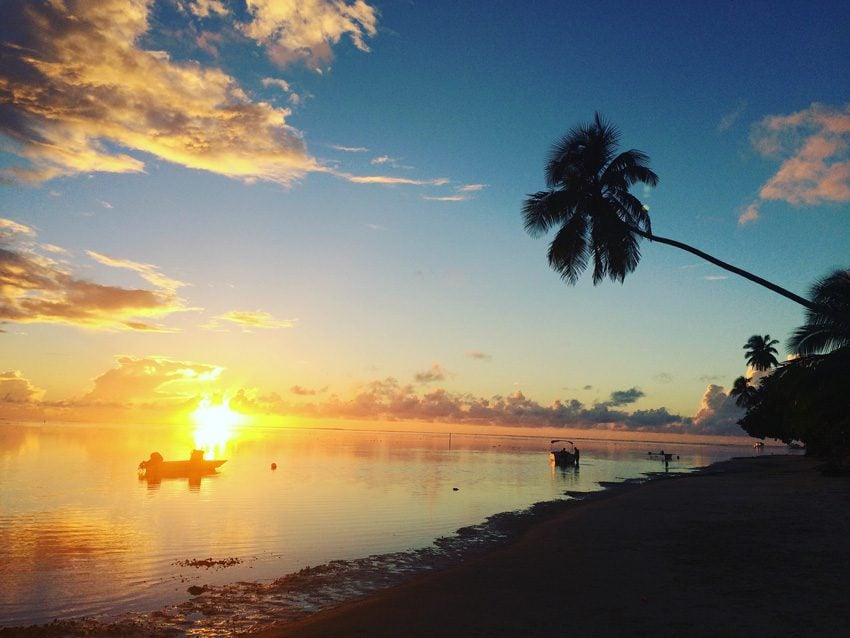 Sunset in Moorea - French Polynesia