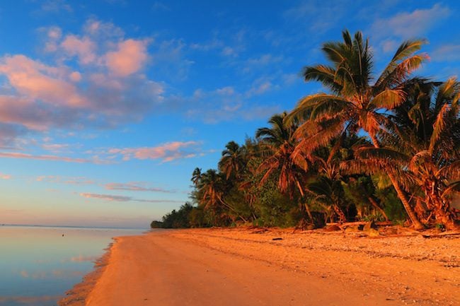 Sunset in Rarotonga Cook Islands