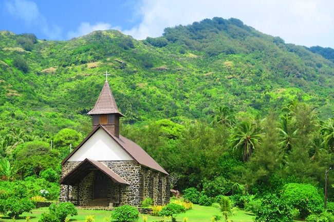 Taaoa Church Hiva Oa Marquesas Islands French Polynesia