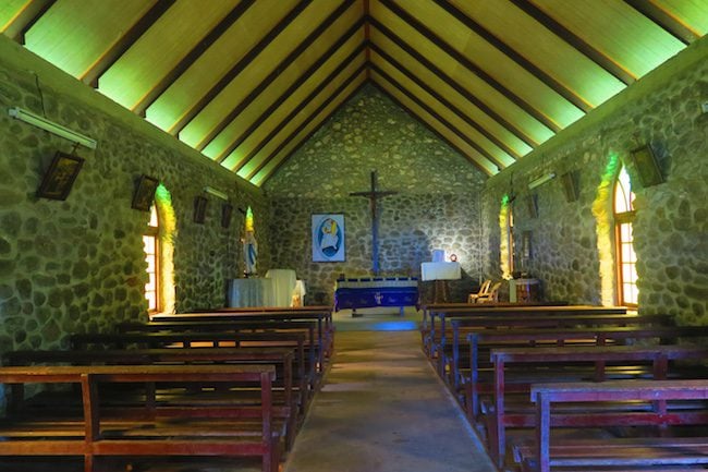 Tahuata Day Trip Hiva Oa Marquesas Islands French Polynesia Hapatoni village church interior