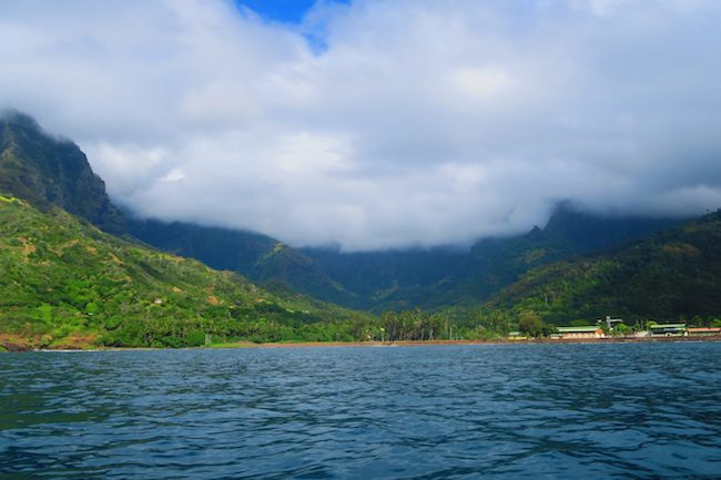 Tahuata Day Trip Hiva Oa Marquesas Islands French Polynesia view of Atuona